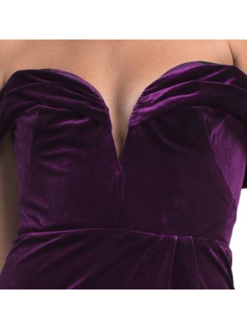 MARCHESA NOTTE Plunging Velvet Gown - Picture 3 of 4